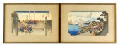 TWO PRINTS BY ANDO HIROSHIGE (