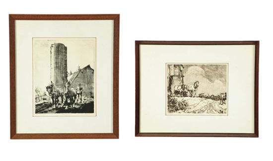 TWO PRINTS BY LESLIE COPE