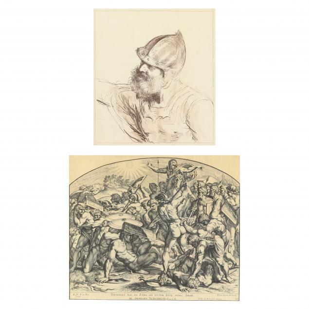 TWO PRINTS BY OLD MASTERS The