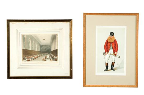 TWO PRINTS.  Downing by Hay