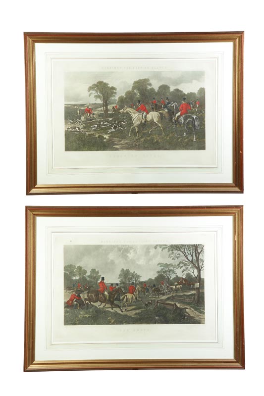 TWO PRINTS HERRING'S FOX-HUNTING