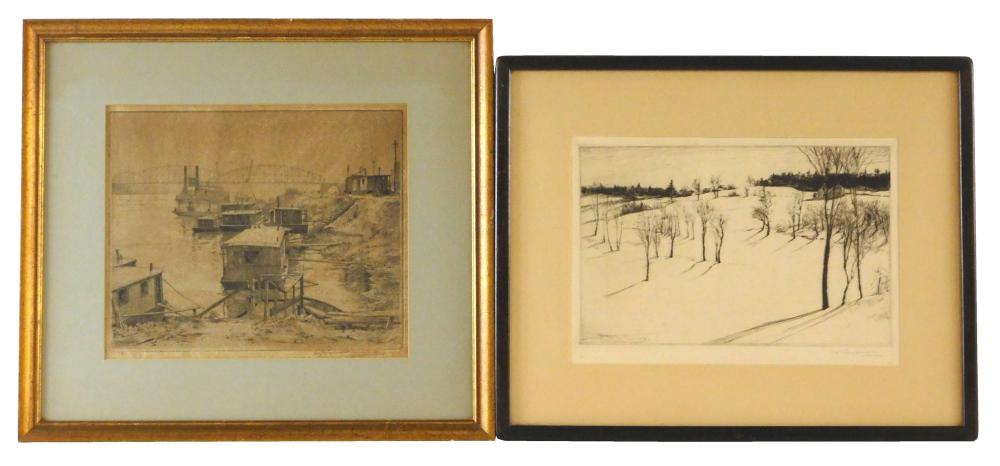 TWO PRINTS: LEON PESCHERET