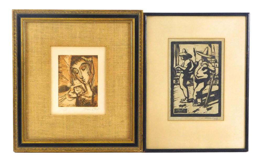 TWO PRINTS, THE FIRST BY ETIENNE