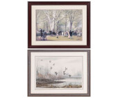 TWO PRINTS<br>Two framed and m