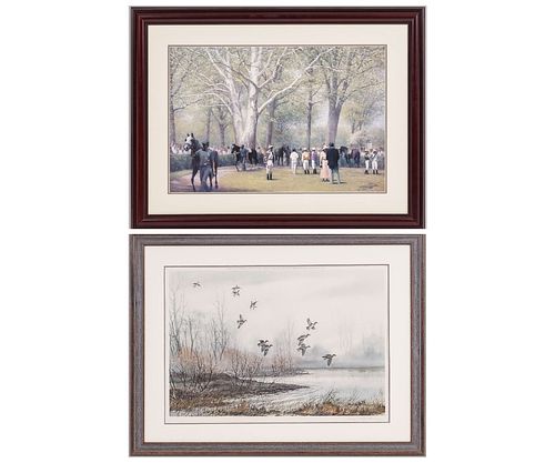 TWO PRINTSTwo framed and matted