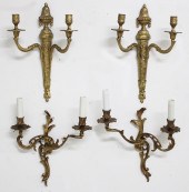 TWO PRS. OF FRENCH BRONZE SCON