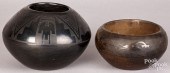 TWO PUEBLO INDIAN BLACKWARE PO