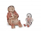 TWO PUEBLOAN POTTERY FIGURESTw