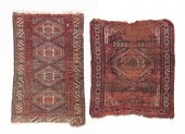 TWO QASHQAI AND KURDISH RUGS.