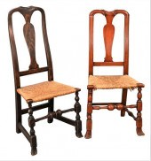 TWO QUEEN ANNE SIDE CHAIRSTwo