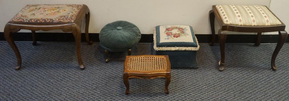 TWO QUEEN ANNE STYLE BENCHES, METAL
