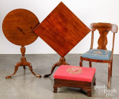 TWO QUEEN ANNE STYLE MAHOGANY