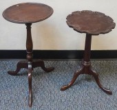 TWO QUEEN ANNE STYLE MAHOGANY