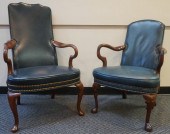 TWO QUEEN ANNE STYLE MAHOGANY