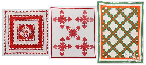 TWO QUILT TOPS AND SUMMER SPREAD,