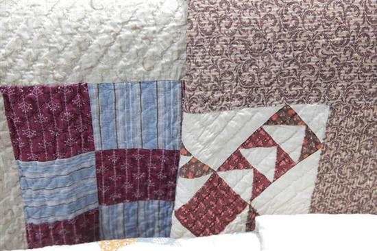 TWO QUILTS. A cotton quilt in