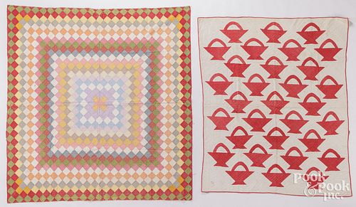 TWO QUILTS, EARLY AND MID 20TH