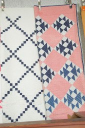 TWO QUILTS. Including one Iris