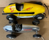 TWO RACING CAR TOYS - WOODETTE