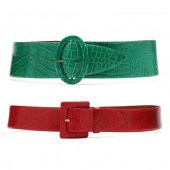 TWO RALPH LAUREN DESIGNER BELT