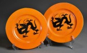 TWO RARE CZECH DRAGON PLATESTw