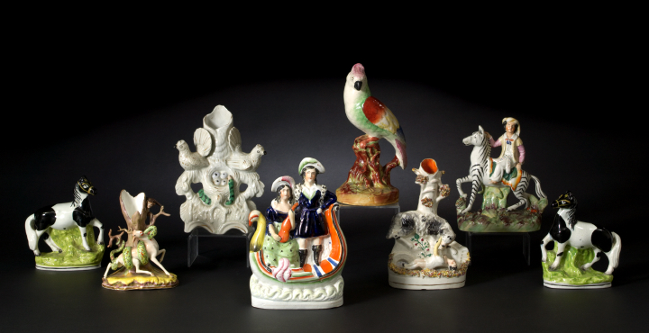 Two Rare Pieces of Polychromed