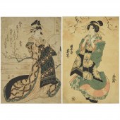 Two Rare Woodblock Prints, Sig