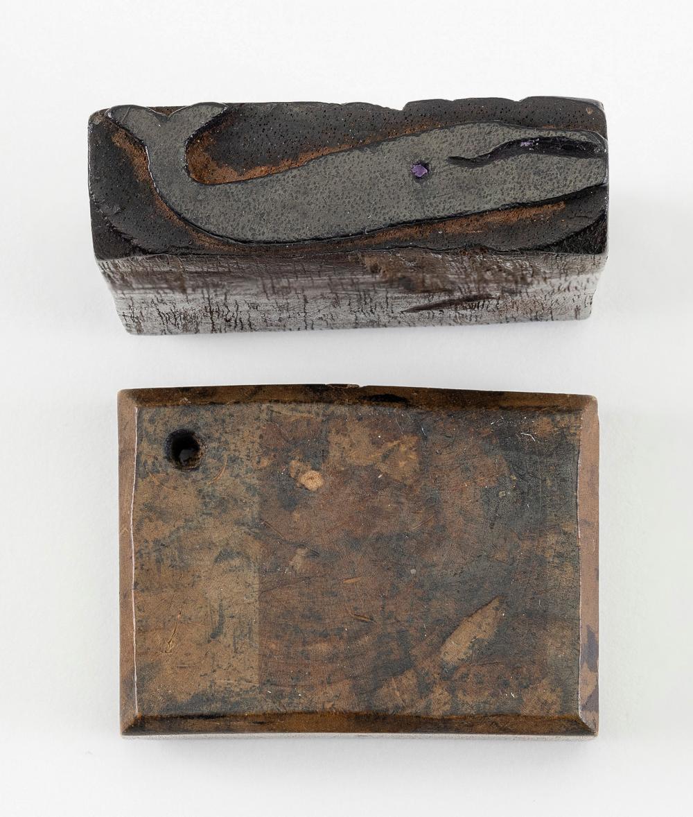 TWO RARE WOODEN WHALING LOGBOOK