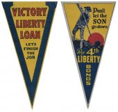 TWO RARE WWI PENNANT POSTERS,