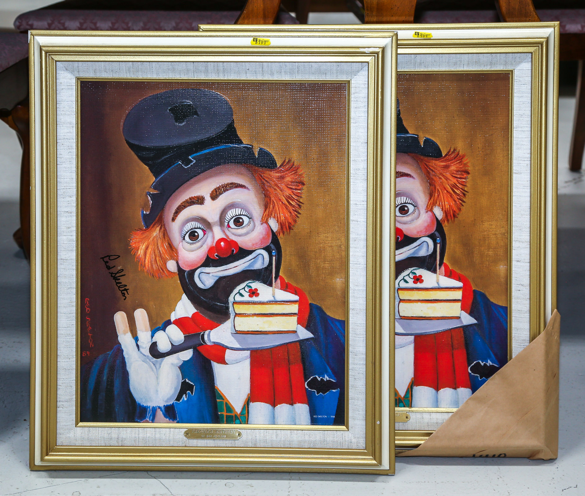 TWO RED SKELTON GICLEE PRINTS