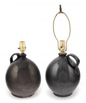 TWO REDWARE JUGS AMERICA, 19TH