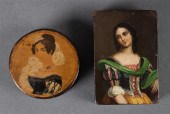 Two Regency lacquered papier-m