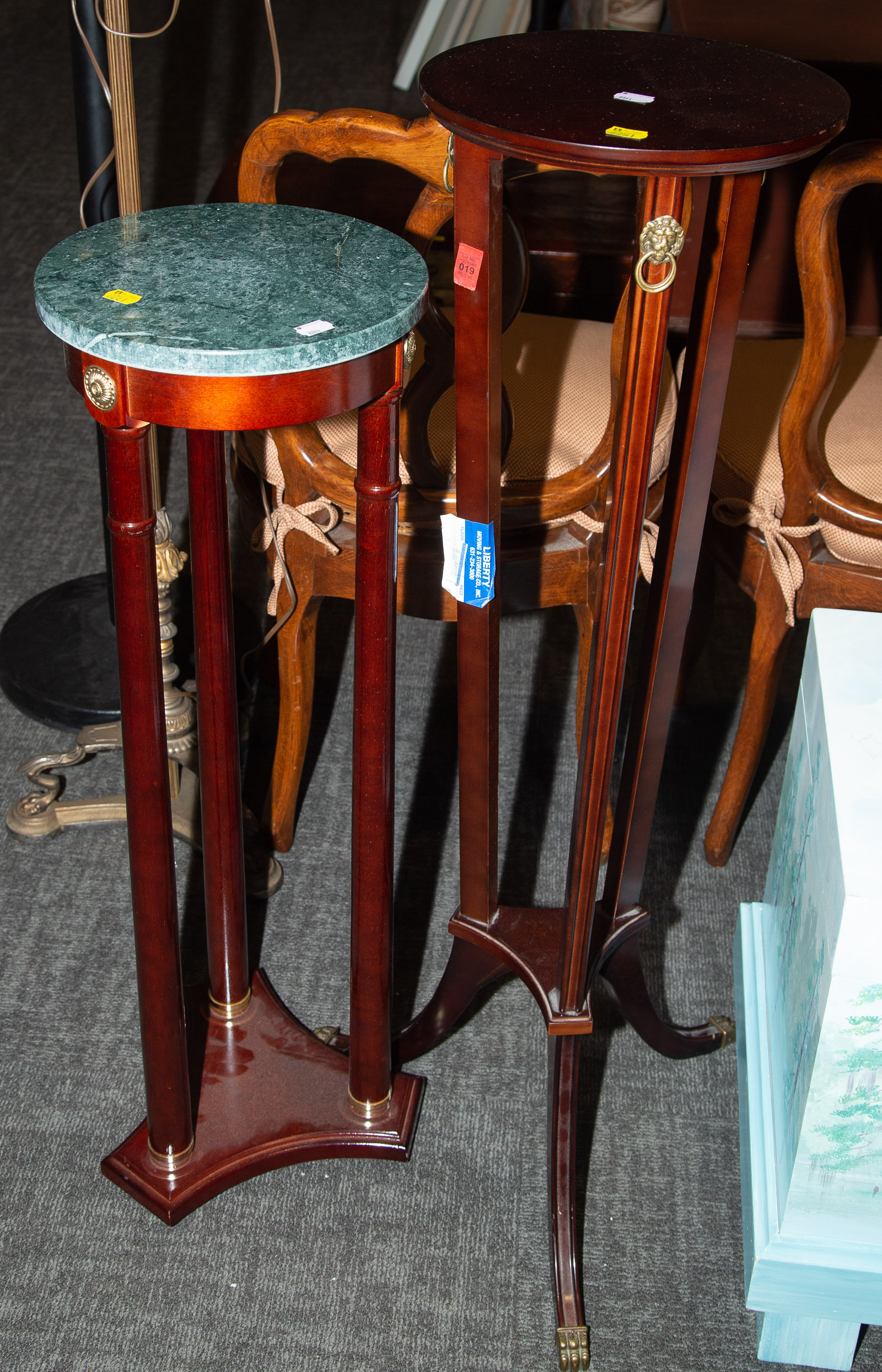 TWO REGENCY STYLE FERN STANDS