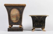 TWO REGENCY STYLE TOLE PEINTE