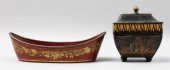 TWO REGENCY TOLE PEINTE ITEMST