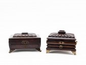 TWO REGENCY TOOLED MOROCCAN LE