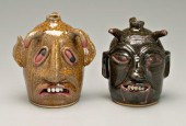 Two Reggie Meaders devil jugs