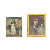 TWO RELIGIUS PAINTINGS: A MADO