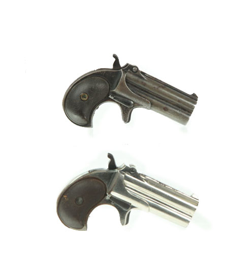 TWO REMINGTON DOUBLE DERINGERS. 