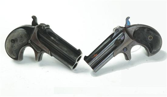***TWO REMINGTON DOUBLE DERINGERS.