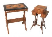 TWO RENAISSANCE REVIVAL TABLES