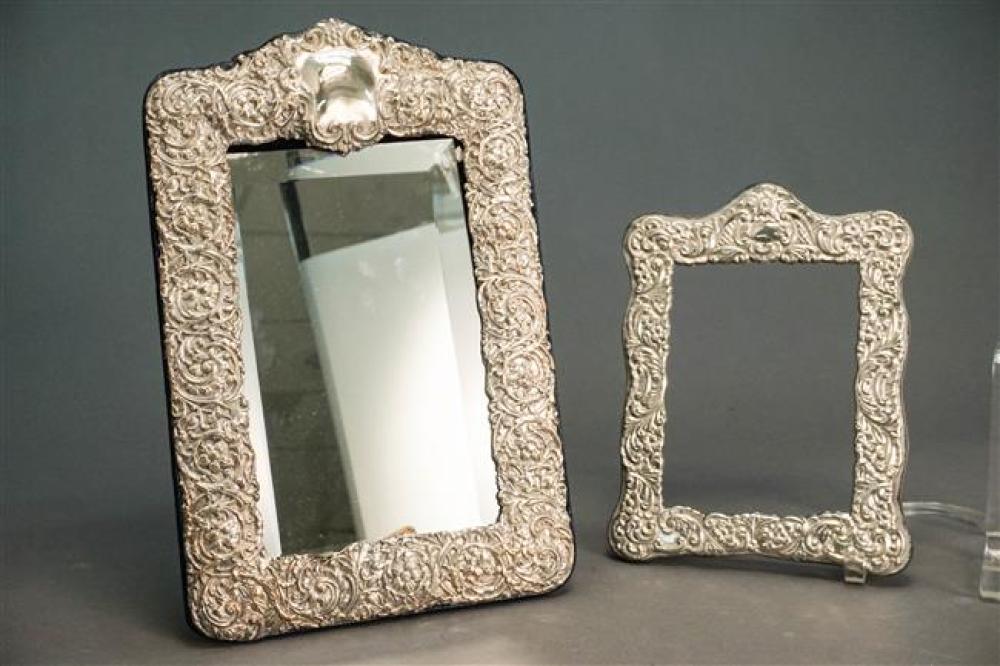 TWO REPOUSSE SILVER PLATE MOUNTED