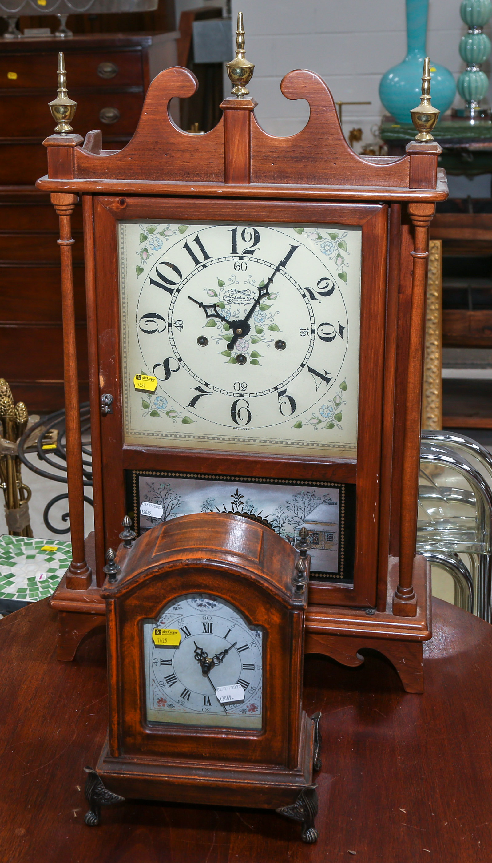 TWO REPRODUCTION BRACKET CLOCKS