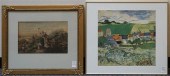TWO REPRODUCTION COLOR PRINTS,