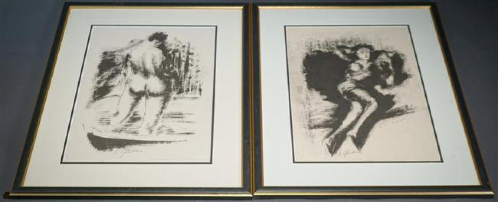 TWO REPRODUCTION PRINTS, FRAME: