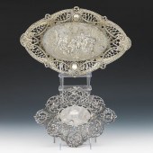 TWO RETICULATED BASKETS  One s