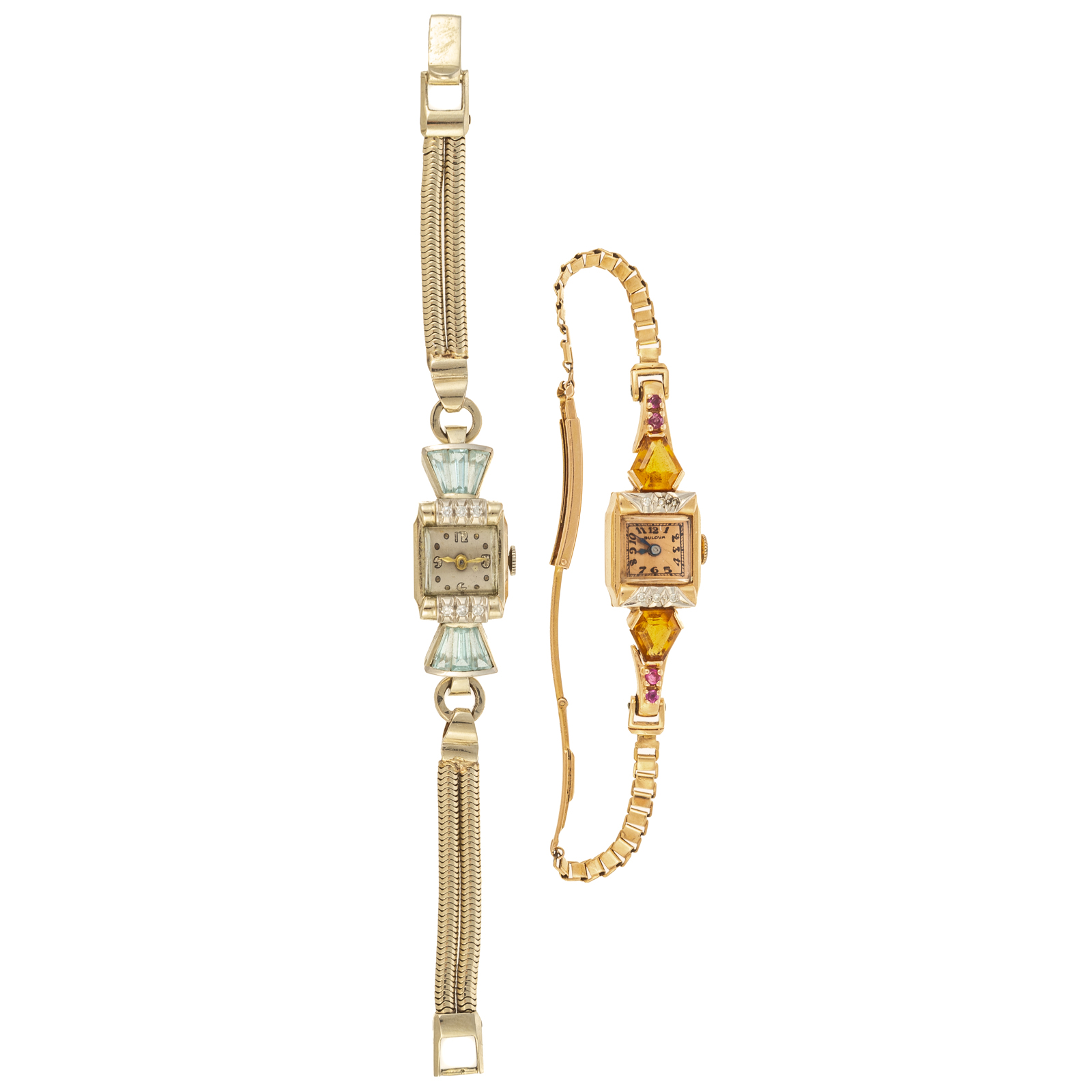 TWO RETRO GEMSTONE EVENING