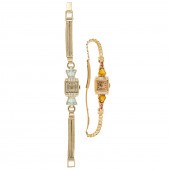 TWO RETRO GEMSTONE EVENING WAT