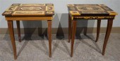 TWO REUGE ITALIAN MARQUETRY FR