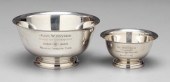 Two Revere style sterling bowl